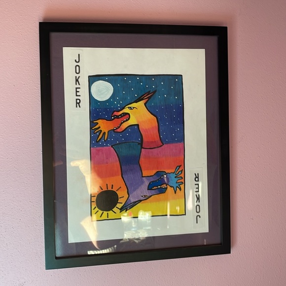 Opposites attract joker card painting - Picture 3 of 4